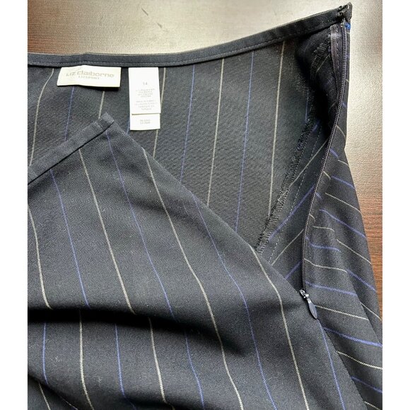 Liz Claiborne LizSport Diagonal Pinstripe Maxi Skirt Size 14 - Picture 5 of 7